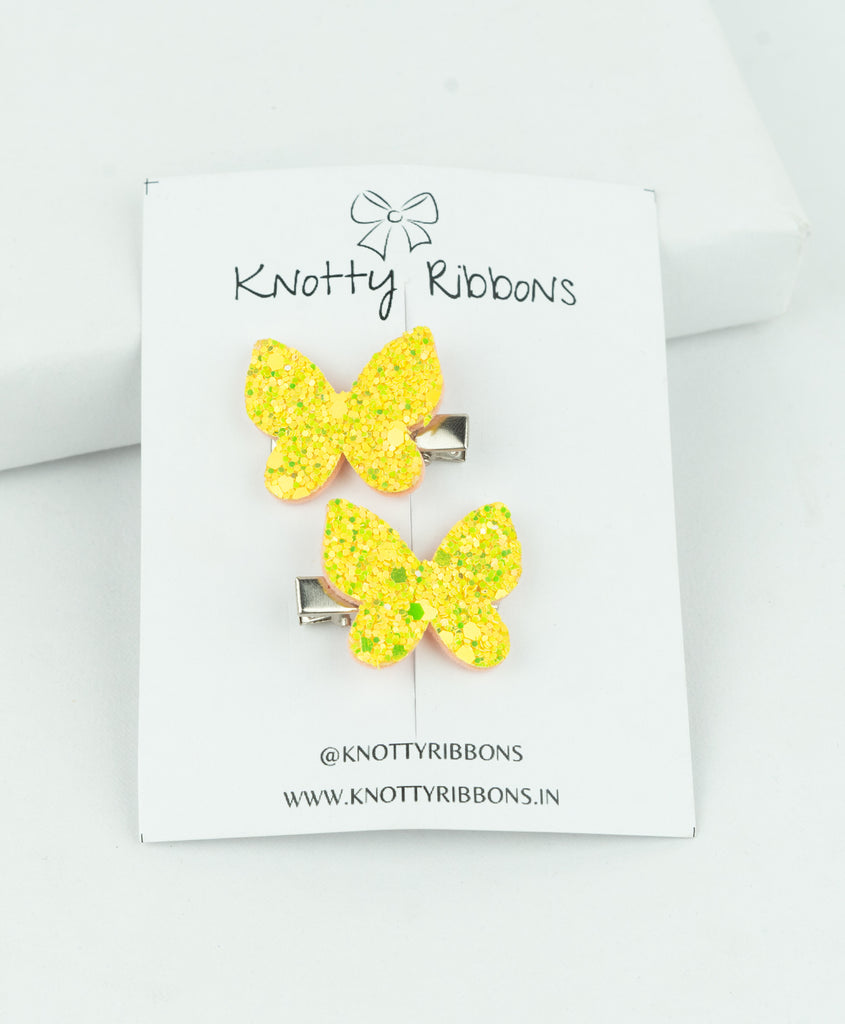 Butterfly teardrop earrings sublimation / yellow butterfly